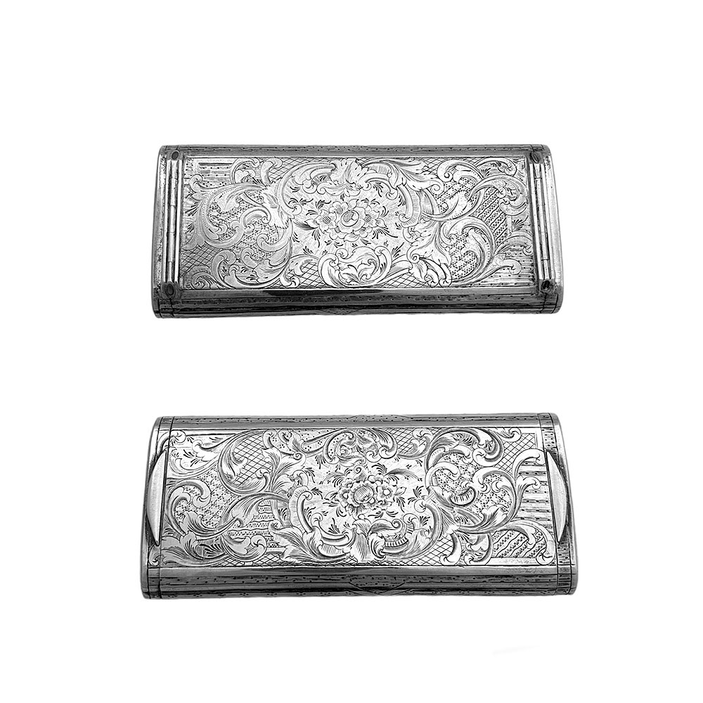 Russian  Silver Combination Cheroot Box 1851